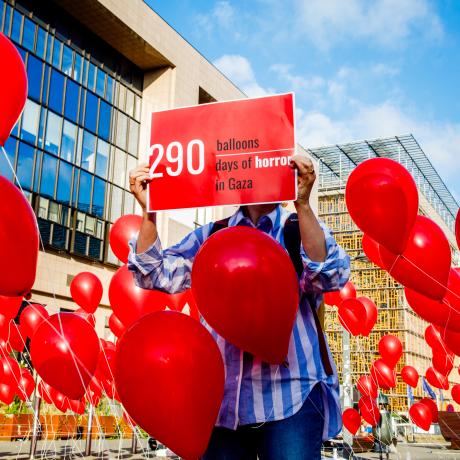 Red balloons - Gaza